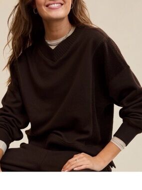 Aerie Brown, Deep Earth, Après-Chill Sweatshirt, Size Large, NWT